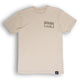 Outsider Tilt Tee Men's Short Sleeve T-shirt in Bone Off White Flatlay